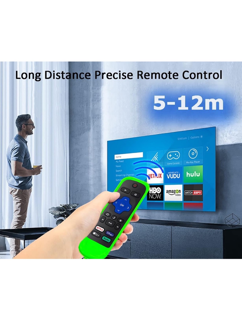 Amazon Roku TV Remote Replacement with Protective Case - Picture 4 of 5
